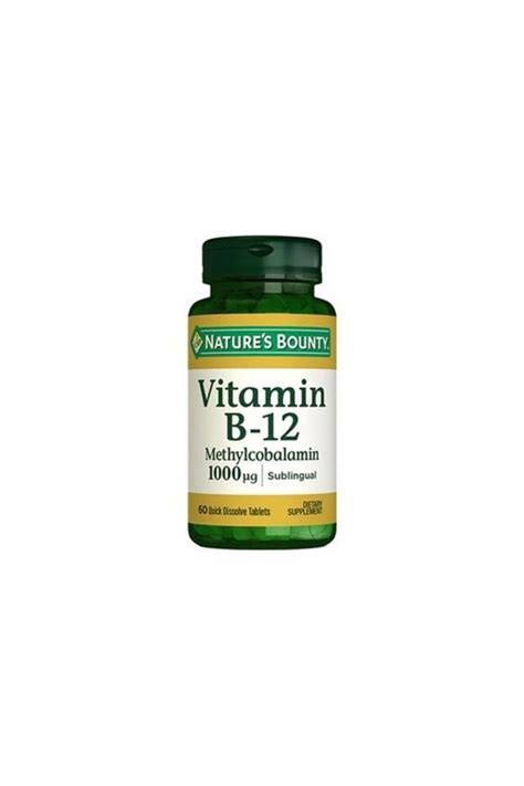 Natures Bounty Vitamin B 12 Methylcobalamin 1000uq 60 Tablet 04544 Onual Fiyat Arşivi