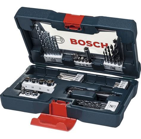 Jogo De Brocas Soquetes E Bits Kit V line 41 Peças Bosch Frete grátis