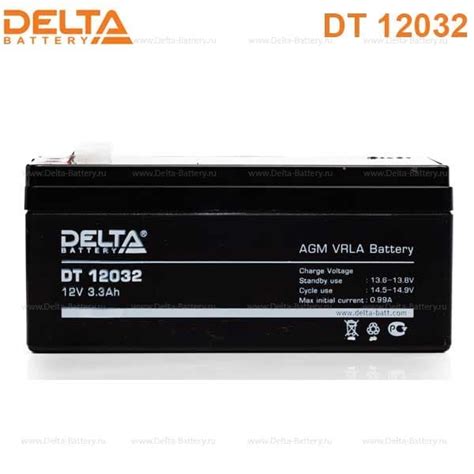 Аккумулятор Delta DT 12032 (12V / 3.3Ah) со склада в Москве, СПб и ...