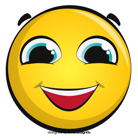 Happy emoji, emoticon, smiley clipart free download