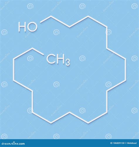 Stearyl Alcohol Molecule. Constituent of Cetostearyl Alcohol Cetearyl ...