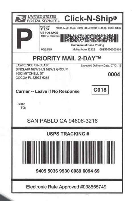 21 Free Shipping Label Template Word Excel Formats