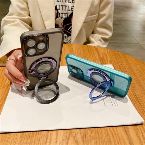 Case Infinix Hot I Smart New Design Magnetic Stand Holder Transparent Casing Infinix