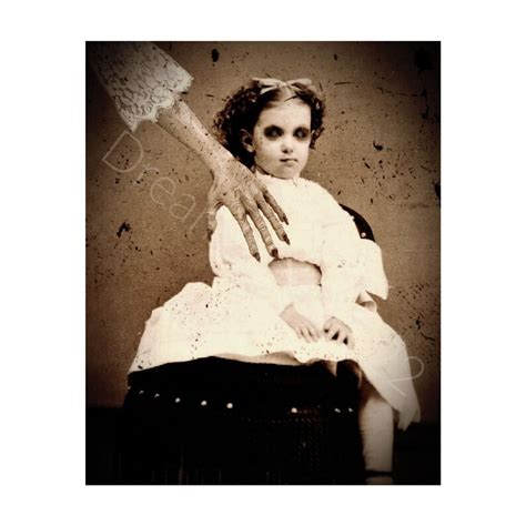 Photo Bizarre Girl Victorian Demon Hands Creepy Altered Art Etsy