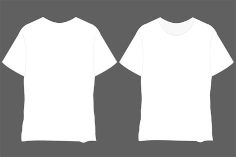 White T Shirt Template Vector