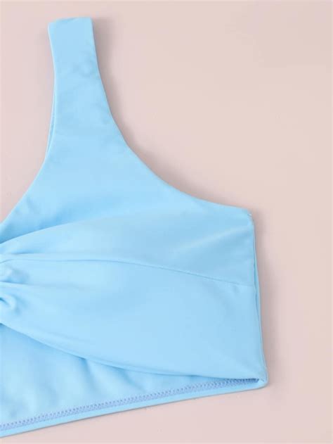 Chicas Adolescentes Ba Ador Bikini Con Estampado Tropical Girante