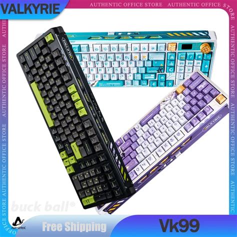 VALKYRIE VK99 Gamer Teclado Mec Nico Para Jogos Bluetooth Sem Fio Hot Swap RGB Retroiluminado