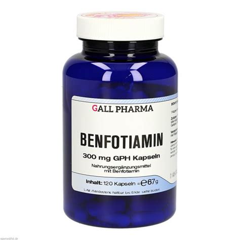 Benfotiamin Mg Gph Kapseln St Preisvergleich Pzn