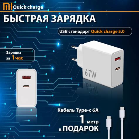 Сетевое зарядное устройство ReaShed Блок питания, 67 Вт, USB Type-C ...