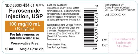 Furosemide Injection Usp 10 Mgml Rx Only