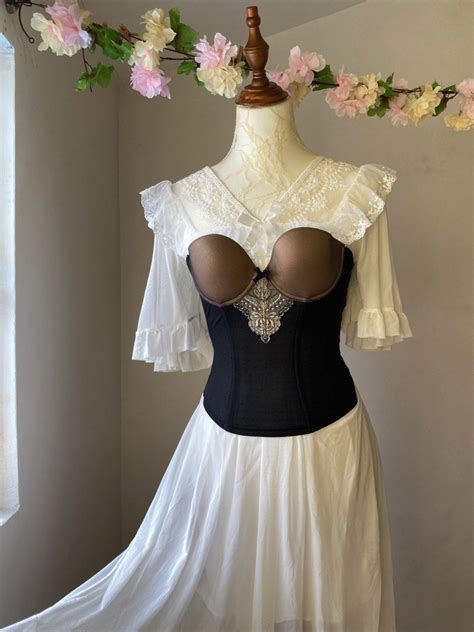 Elegant Classy Nude Black Bustier Corset On Carousell