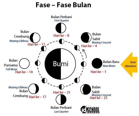 Fase-Fase Bulan Beserta Penjelasannya – idschool.net