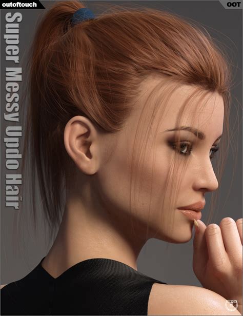 Super Messy Updo Hair For Genesis 3 And 8 Daz 3d