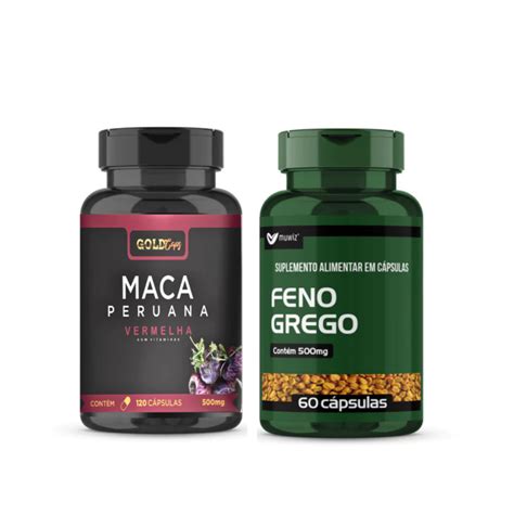 Pode Tomar Feno Grego E Maca Peruana Juntos - Kit Maca Peruana Vermelha 120 Cápsulas + Feno Grego Muwiz 60 Cápsulas ...