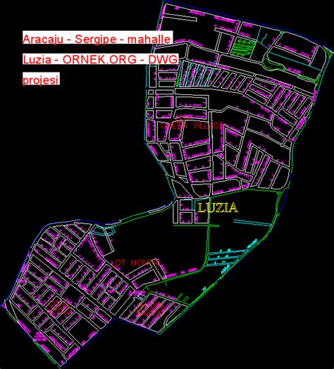 Aracaju Sergipe Mahalle Luzia Dwg Projesi Autocad Projeler