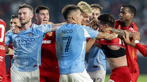 Partido entre New York City y Toluca se picó: jugadores protagonizaron