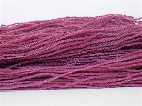 Hand spun, hand dyed Columbia Sheep yarn