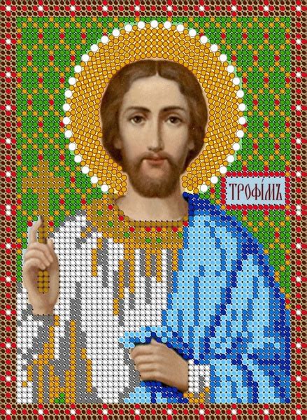 Набор для вышивания "Светлица" чешский бисер, икона Святой Трофим ...
