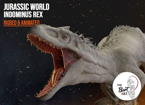 3d Model Jurassic World Park Indominus Rex Blender Vr Ar Low Poly