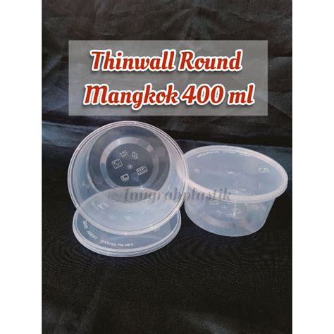 Jual Mangkok Thinwall 400 Ml ROUND Dan BOWL PER PACK Shopee Indonesia