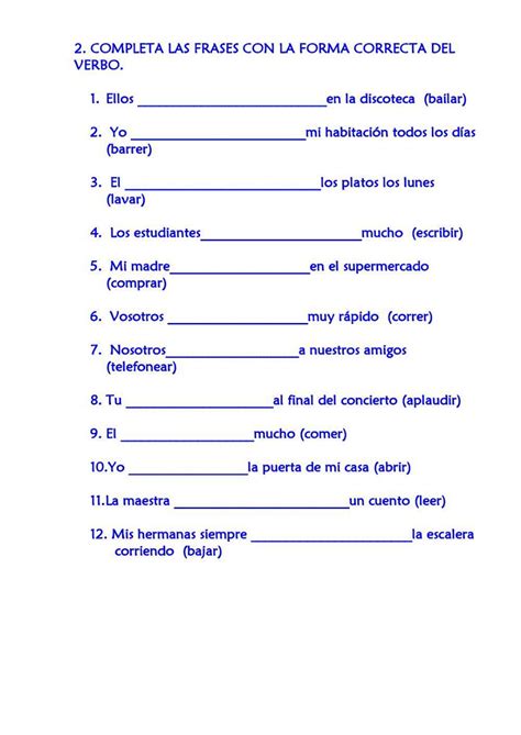 Presente Simple Verbos Regulares Worksheet Live Worksheets Nbkomputer