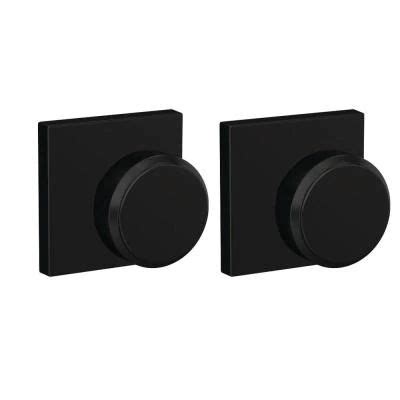 Custom Bowery Matte Black Collins Trim Dummy Door Knob Pack Shaker