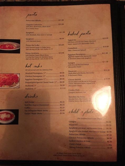 Menu At Fratelli S Italian Grill Restaurant Baton Rouge Wax Rd Y