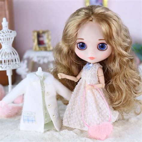 Jess Premium Custom Neo Blythe Doll With Blonde Hair White Skin Matte Cute Face This Is