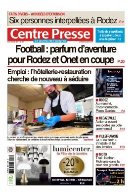 Centre Presse Aveyron N20221029 du 29 octobre 2022 à télécharger sur iPad