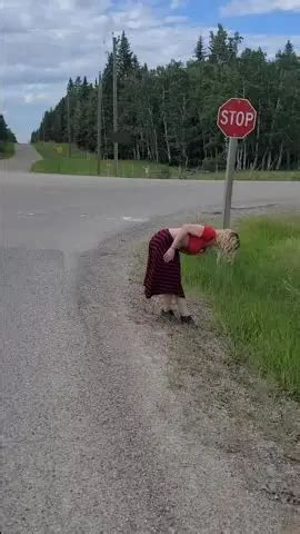 Flashing My Ass At A Stop Sign Scrolller