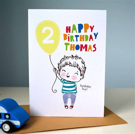 Personalised Birthday Boy Card By Rosie And Radish Birthday Cards For