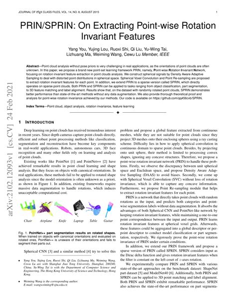 PDF PRIN SPRIN On Extracting Point Wise Rotation Invariant Features