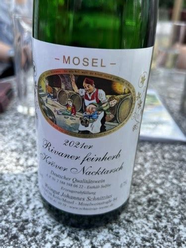 Weingut Johannes Schnitzius Kröver Nacktarsch Rivaner Feinherb Vivino US