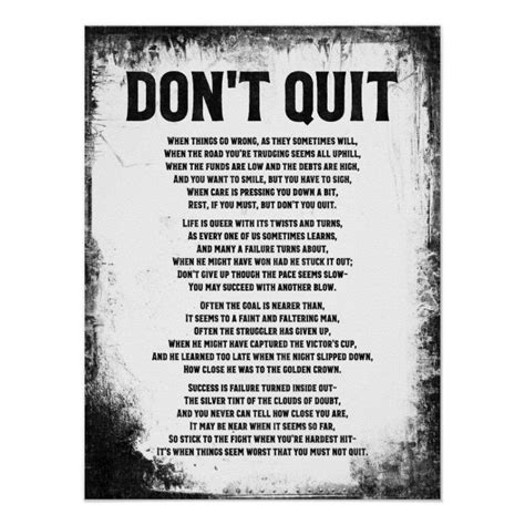 Dont Quit Poem Powerful Motivational Poster