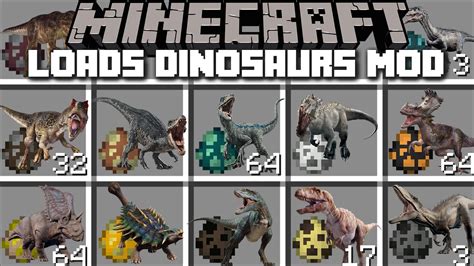 Minecraft Loads Of Dinosaurs Mod Dangerous T Rex And Indoraptop