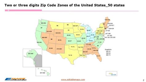 USA Zip Code Map - Editable PowerPoint Maps