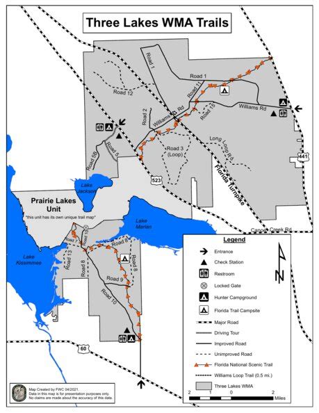 Three Lakes Wma Trail Map By Florida Fish And Wildlife Conservation
