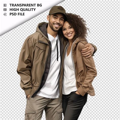 Dibujo De Una Pareja Latina De Estilo Ultra Realista Con Fondo Blanco Archivo PSD Premium