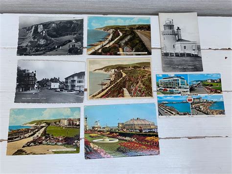 Eastbourne Sussex Eight Vintage Postcards Etsy