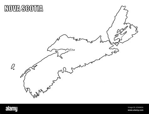 Nova Scotia Province Outline Map Stock Vector Image And Art Alamy