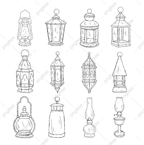 The Different Types Of Lanterns Drawn By Hand