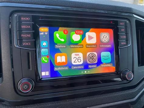 Central Multimídia Mib 2 Volkswagen Amarok Jetta Fox Carplay