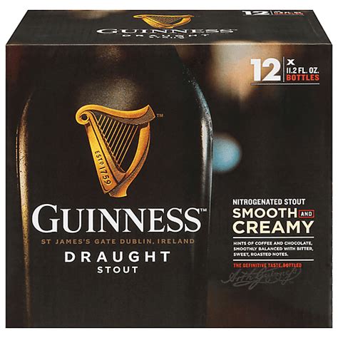 Guinness Beer, Draught Stout, Smooth and Creamy 12 ea | Beer | FairPlay ...