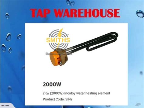 Heating Element For Hot Water Cylinder Rheem Low And Mains Tap Warehouse