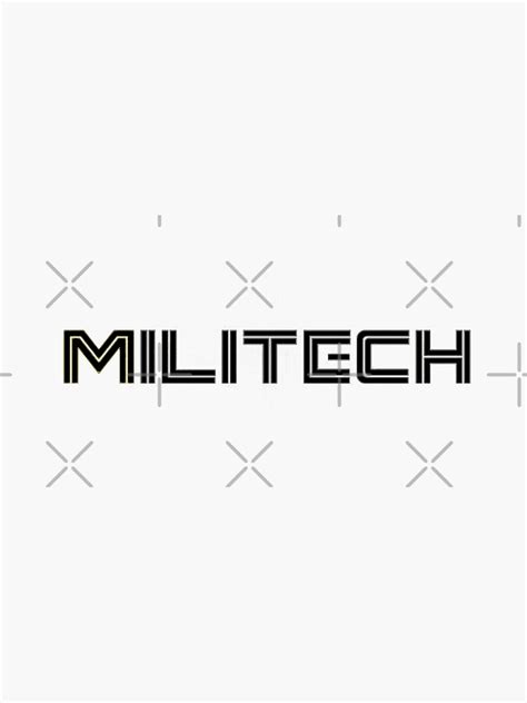 Militech Decal Black Sticker For Sale By Comcapro Redbubble