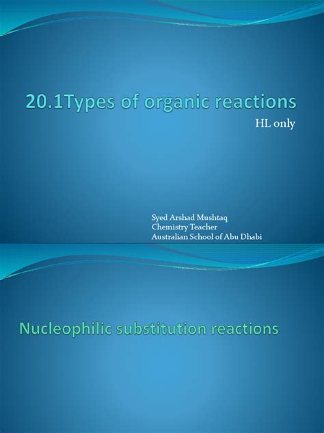 201 Types Of Organic Reactions Pdf
