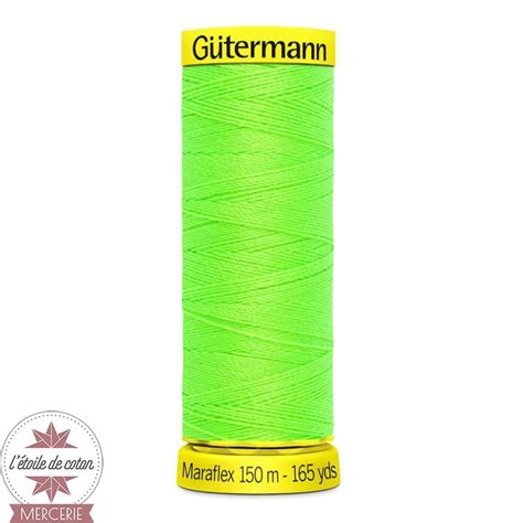 Fil Coudre Lastique Maraflex G Termann M N Vert Fluo