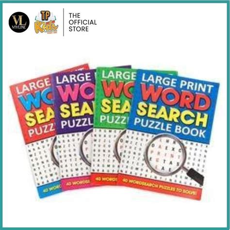 40 Puzzles Large Print Word Search Activity Book Shopee Philippines