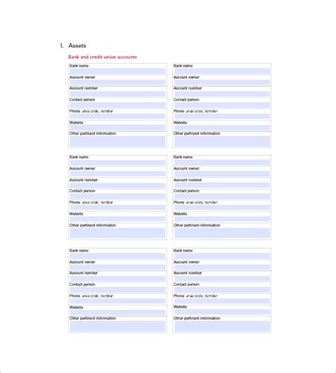 8 Asset List Template Free Sample Example Format Download