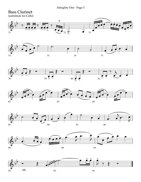 Almighty One Choral Anthem Satb Bass Clarinetsheet Music Pdf Lifeway